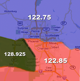 Map of Phoenix area